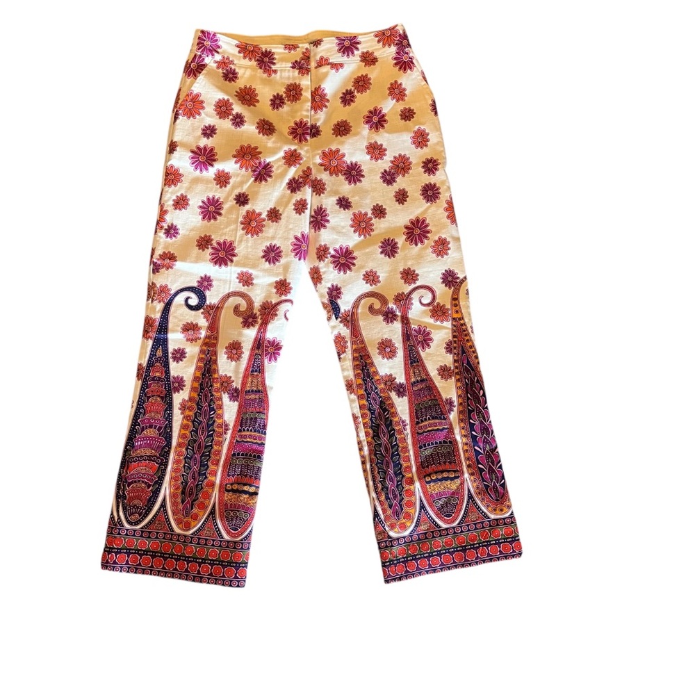 Trina Turk Multicolor Paisley Capris